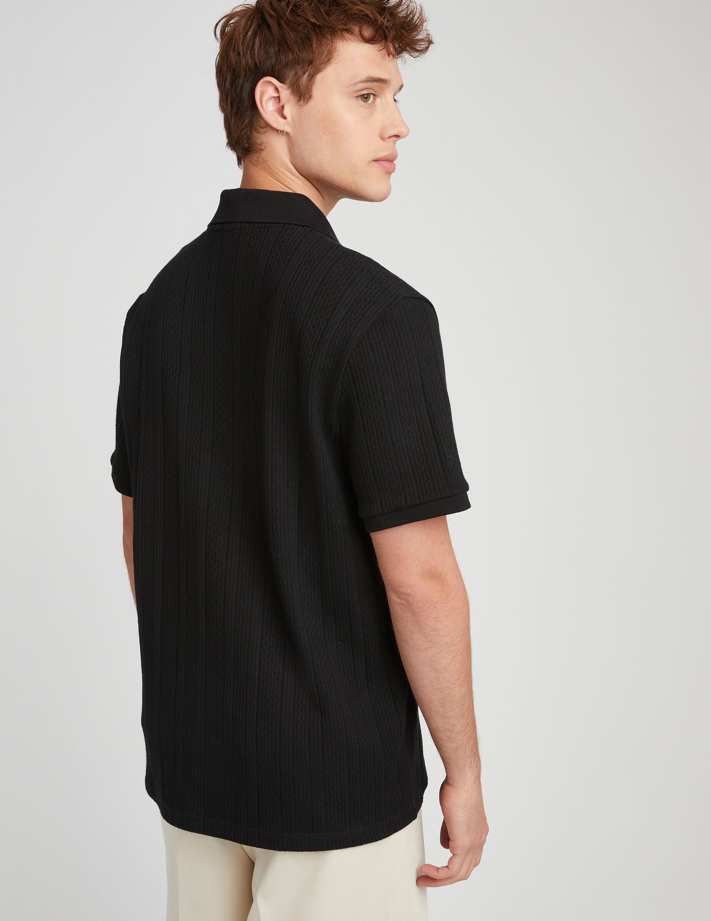 Polo maille fantaisie