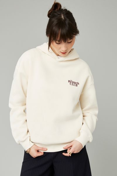 Sweat col capuche imprimé devant/dos