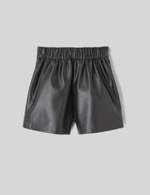Short en tissu enduit