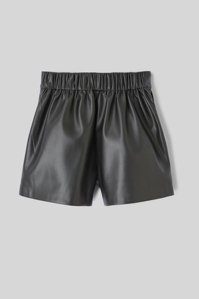 Short en tissu enduit
