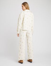 Veste en jean brodée