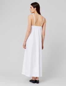 Robe longue en popeline
