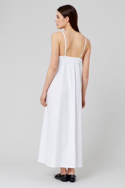 Robe longue en popeline