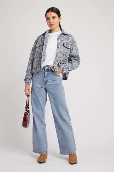 Surchemise en tweed