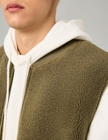 Blouson sans manches sherpa