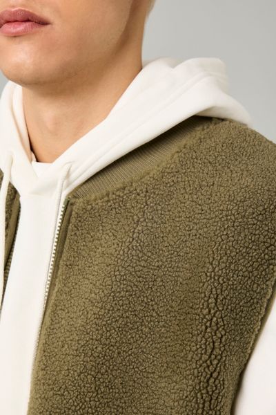 Blouson sans manches sherpa