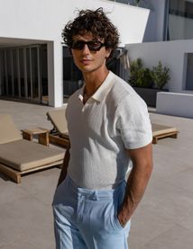 Polo maille ajourée
