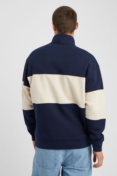 Sweat col montant colorblock