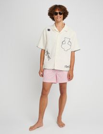 Short de bain en seersucker