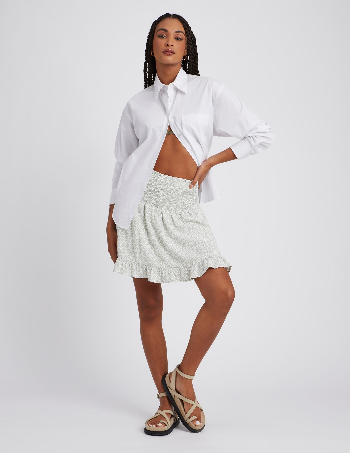 Jupe short imprimé fleurs