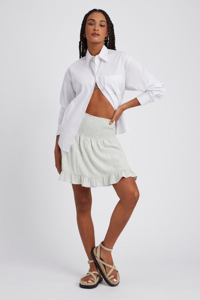 Jupe short imprimé fleurs