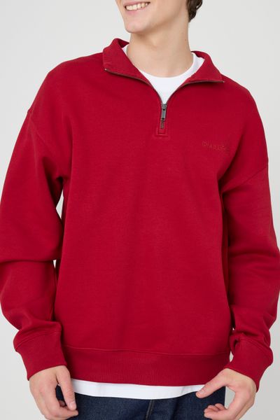 Sweat col montant avec broderie