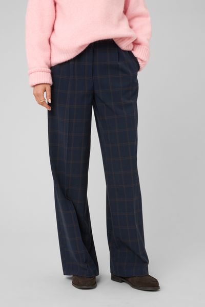 Pantalon carreaux &agrave; pinces