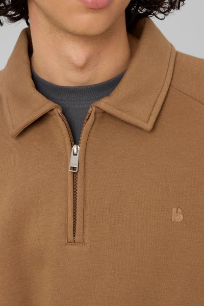 Sweat col polo zipp&eacute;