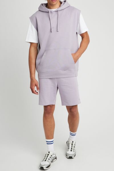 Sweat sans manches &agrave; capuche