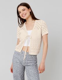 Gilet court en crochet