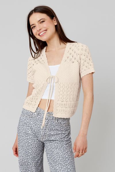 Gilet court en crochet