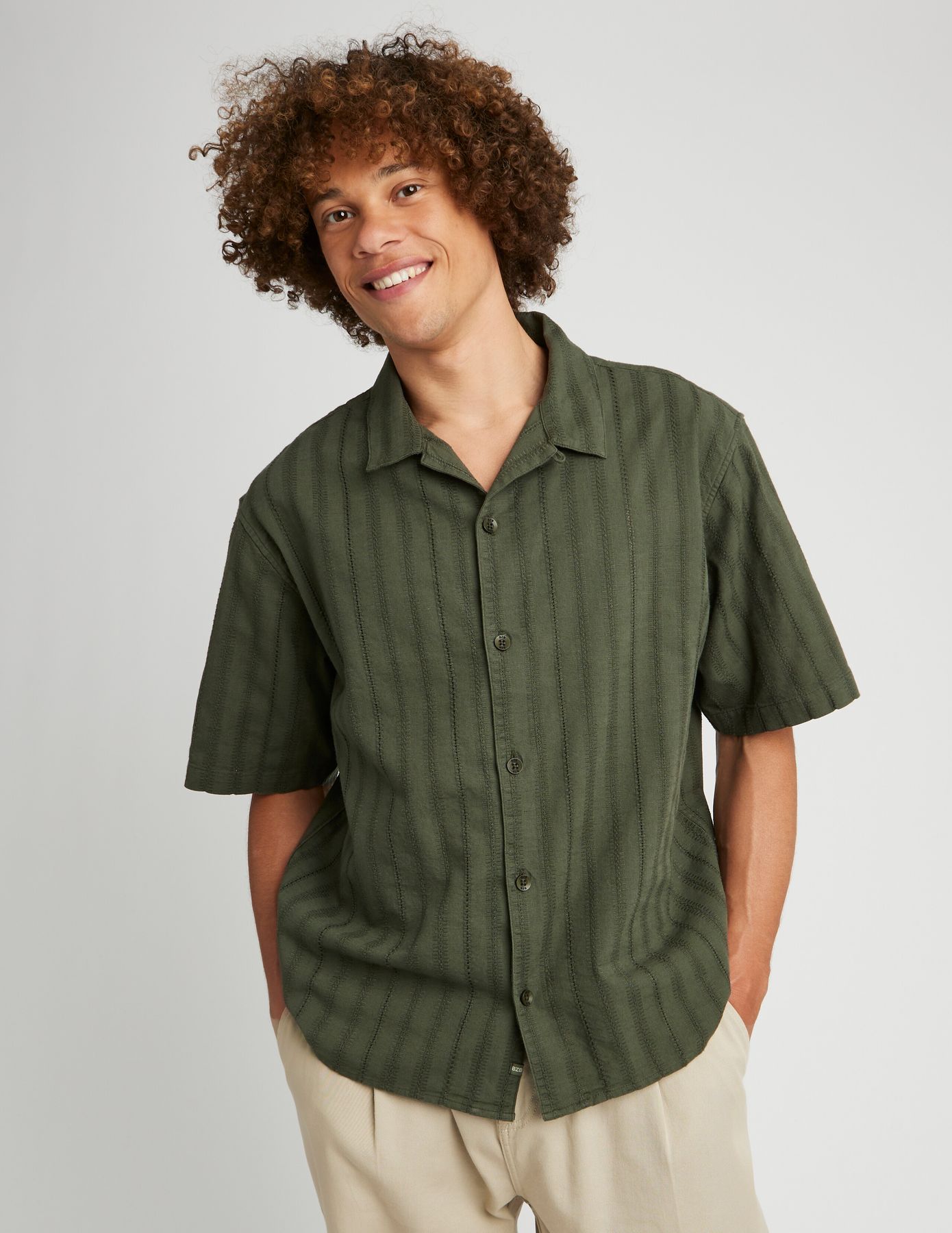 Chemise manches courtes broderie anglaise