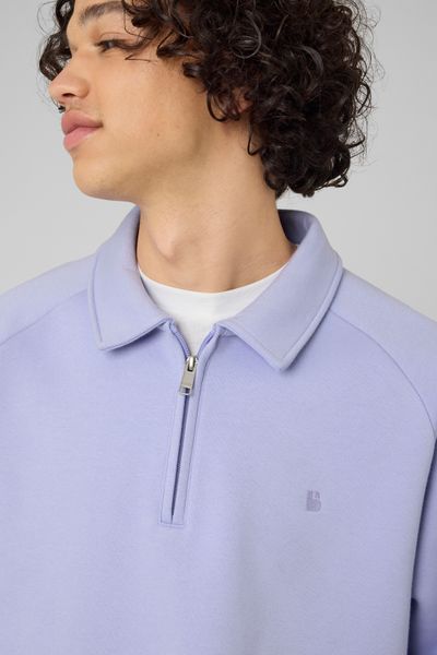 Sweat col polo zipp&eacute;