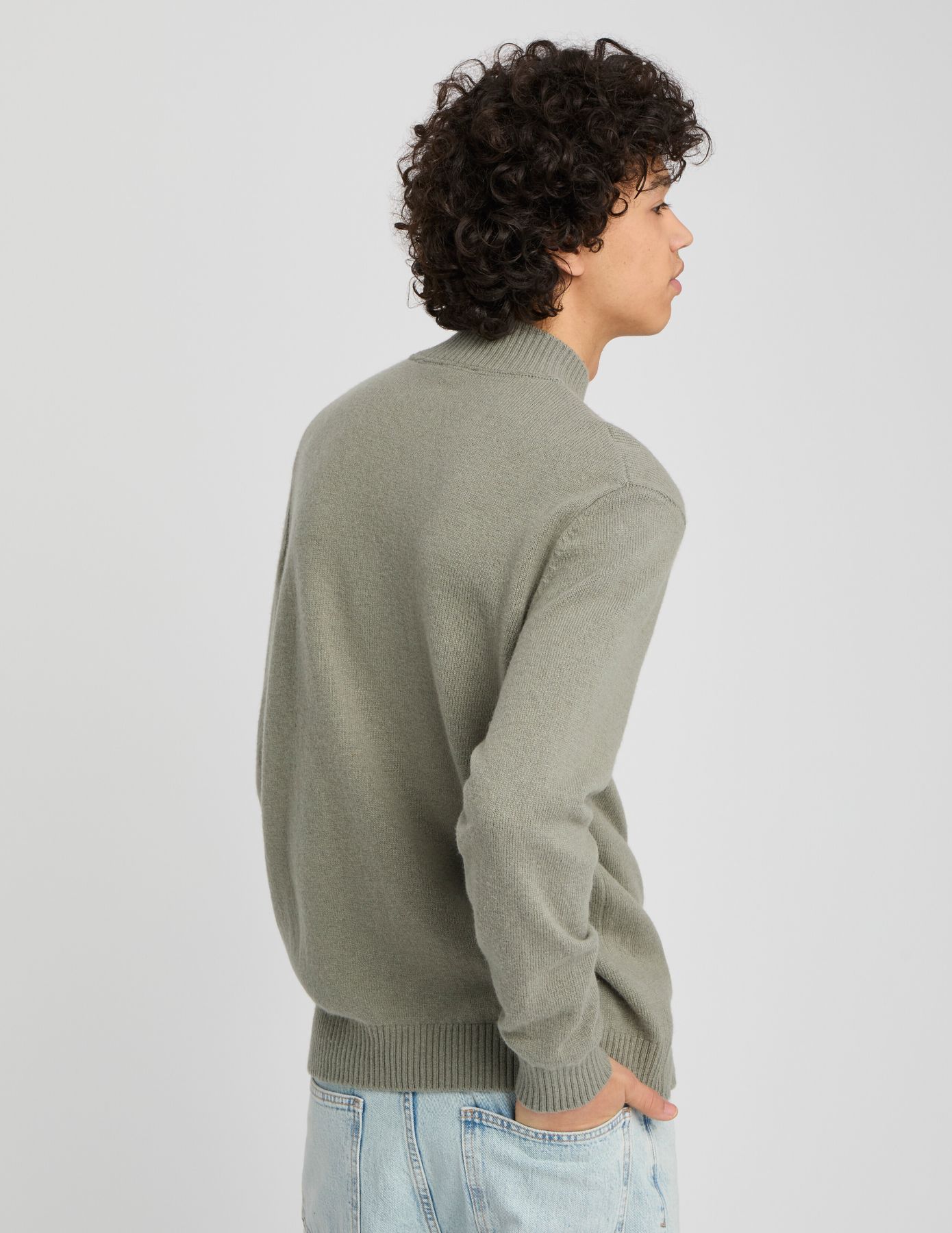 Pull col montant laine