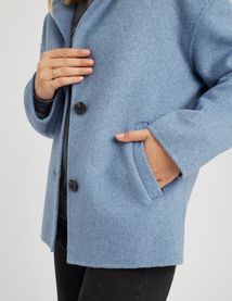 Manteau court en laine
