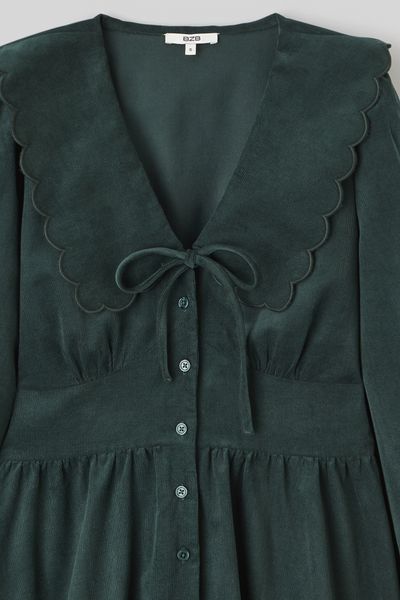 Robe courte col claudine