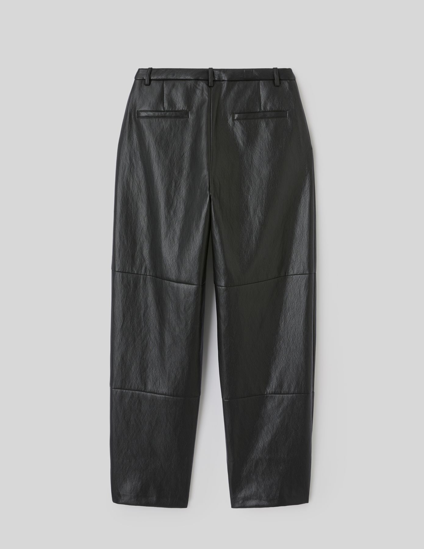Pantalon en tissu enduit &agrave; pinces