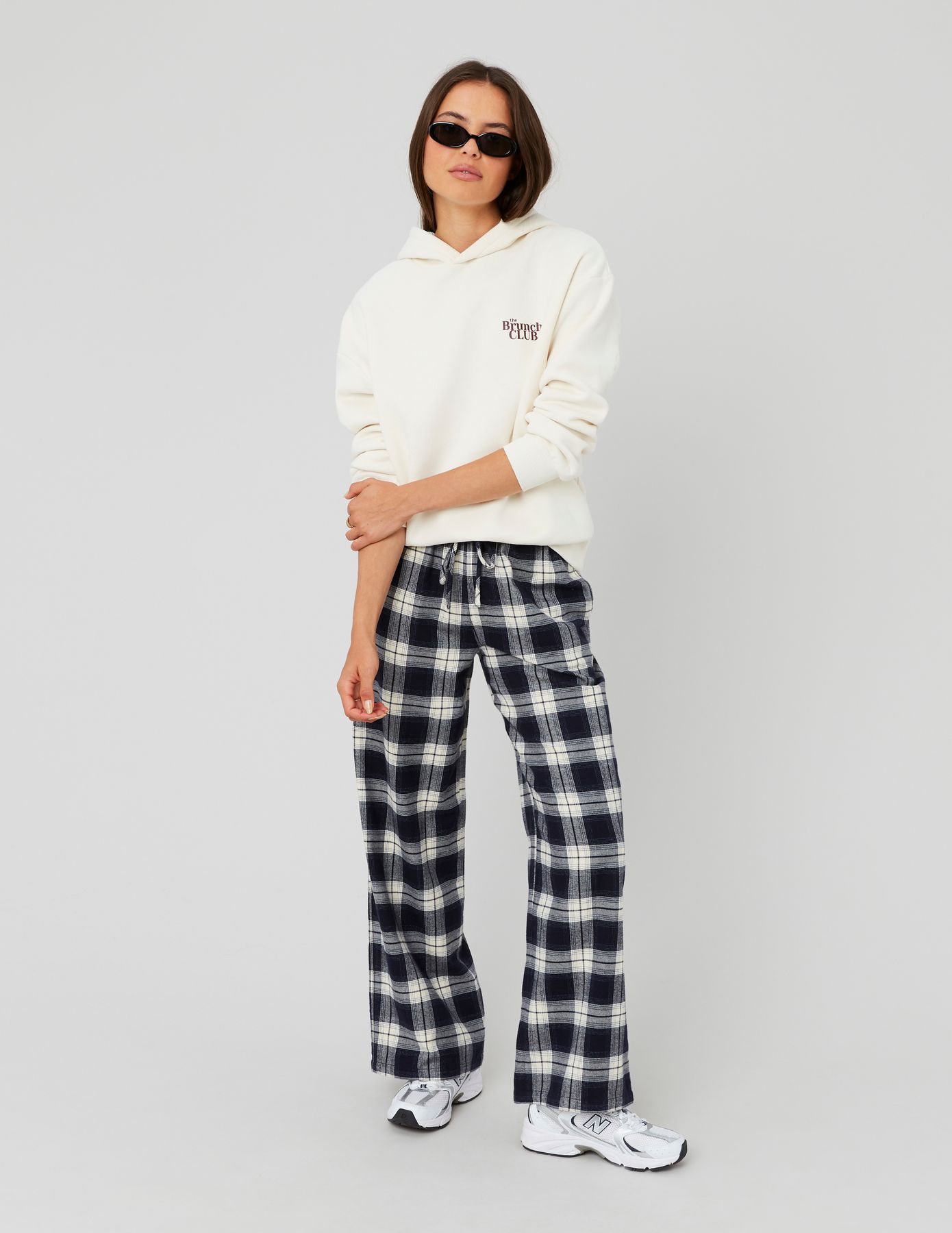 Pantalon &agrave; carreaux