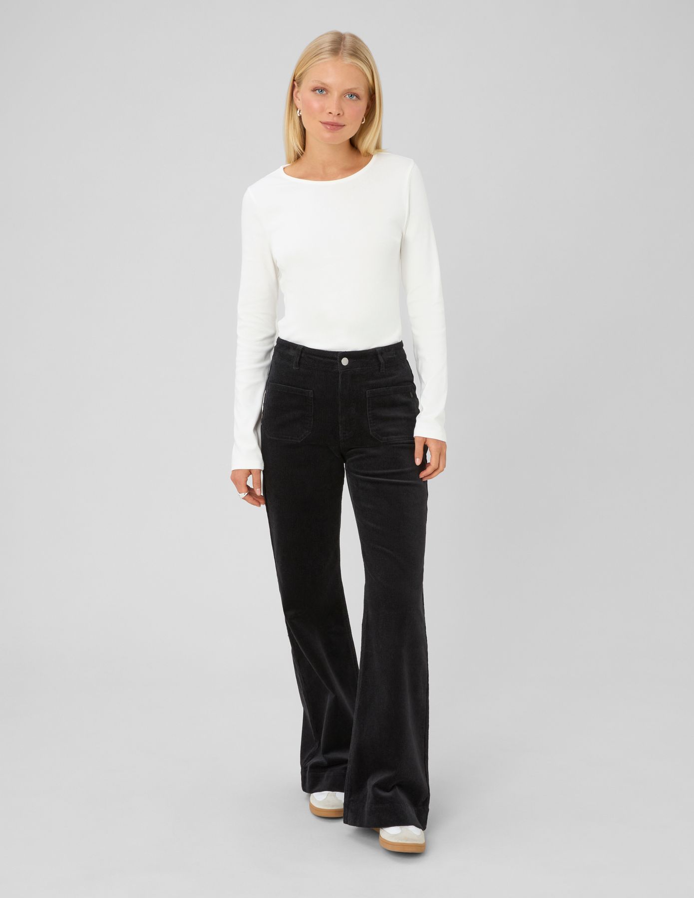 Pantalon flare velours