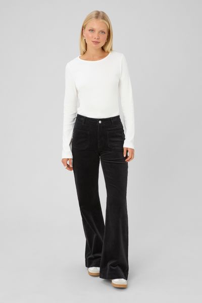 Pantalon flare velours