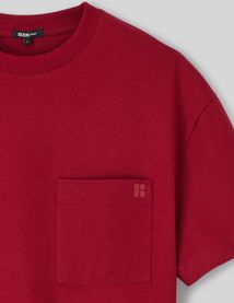 T-shirt boxy poche