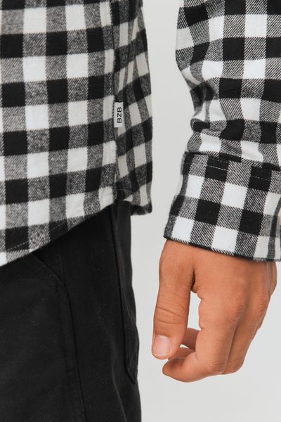 Chemise droite à carreaux