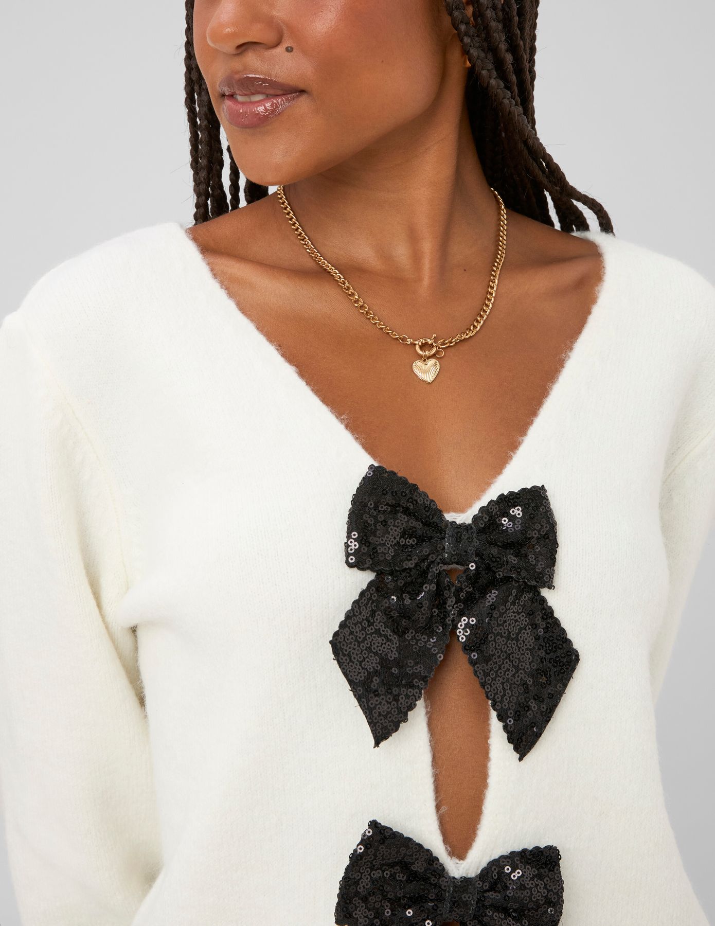 Gilet noeuds sequins