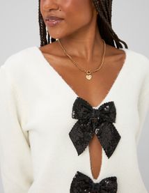 Gilet noeuds sequins