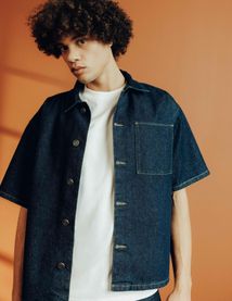 Chemise manches courtes en jean