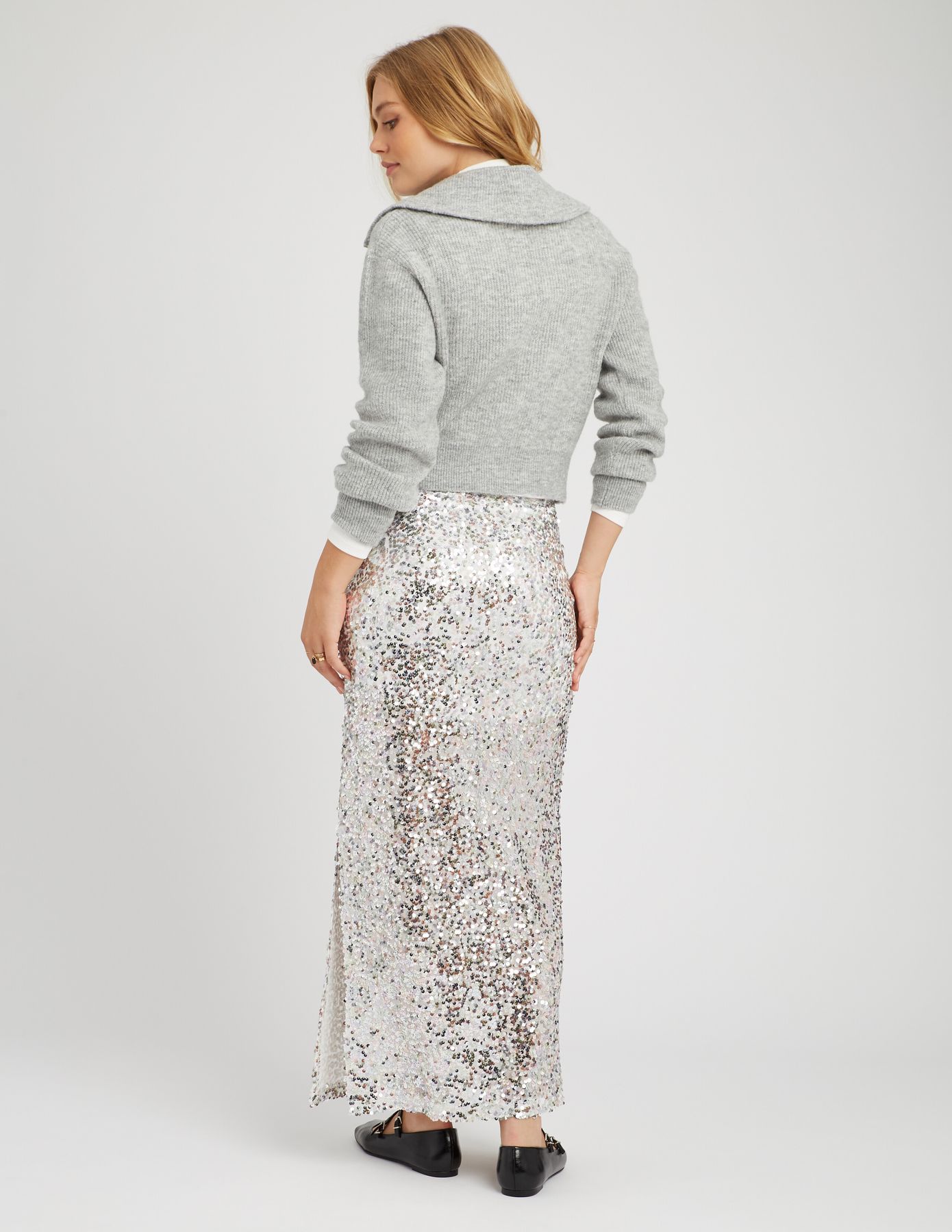 Jupe longue à sequins