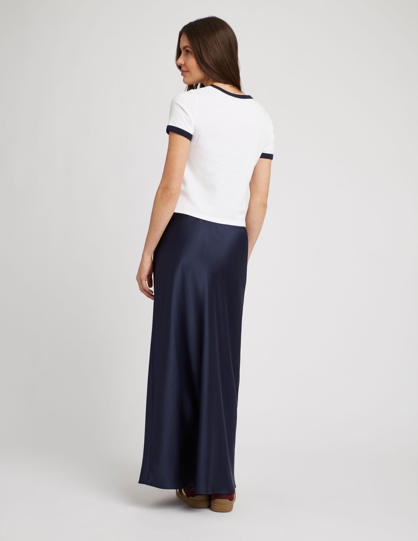 Jupe longue satin