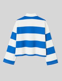 T-shirt col polo rayé