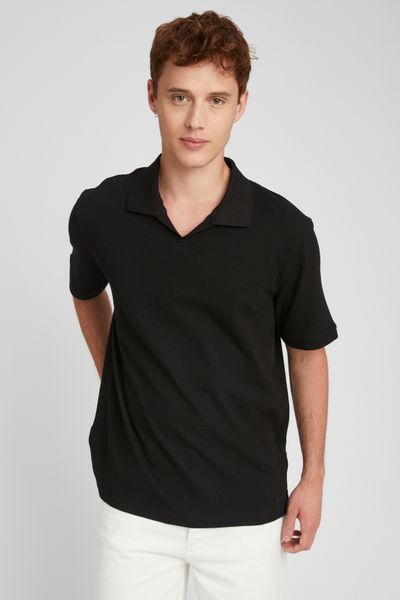 Polo matière fantaisie
