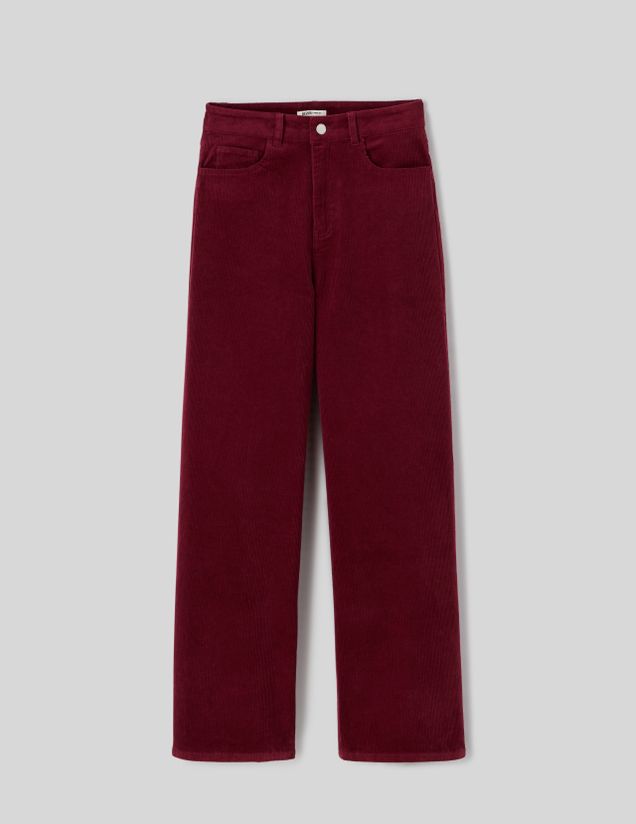 Pantalon wide leg en velours