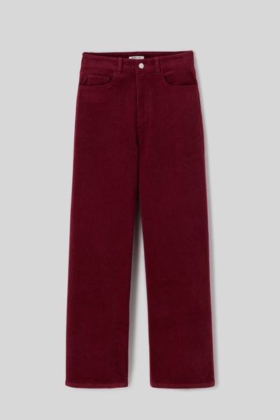 Pantalon wide leg en velours