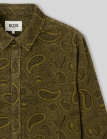 Chemise en velours imprim&eacute;e