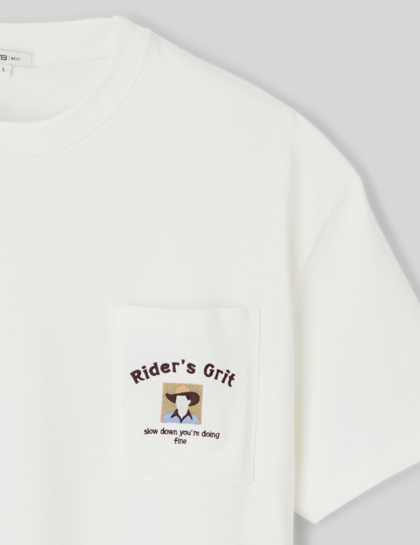 T-shirt poche brodé