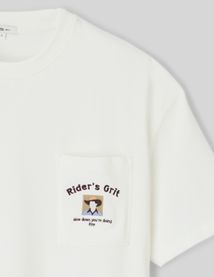 T-shirt poche brodé