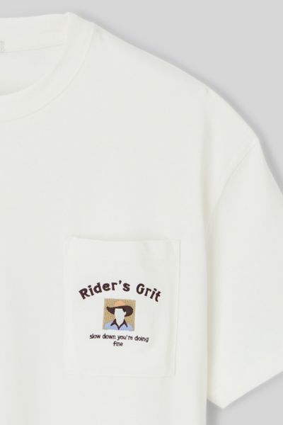 T-shirt poche brodé