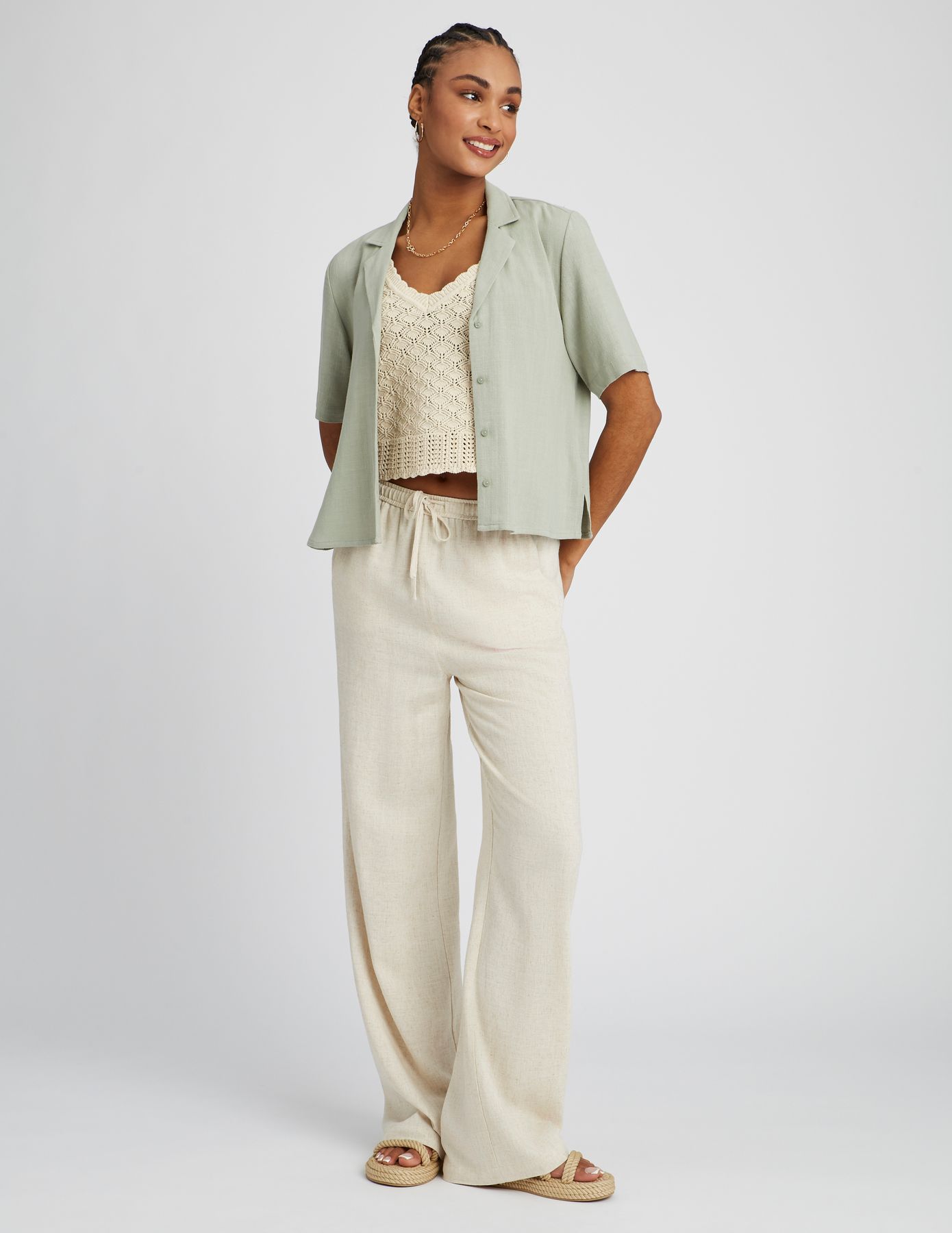 Pantalon fluide droit