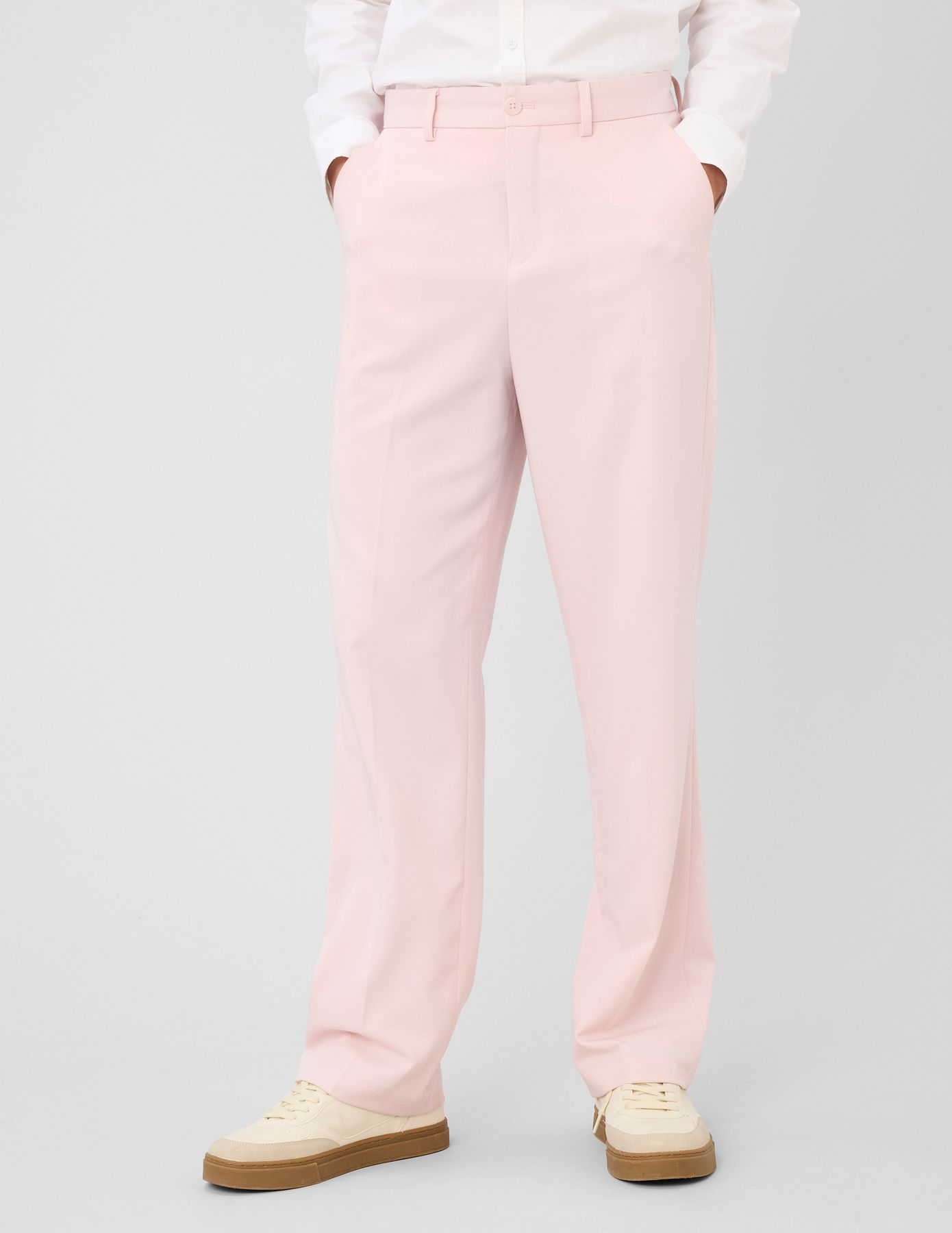 Pantalon urbain  fluide &agrave; plis