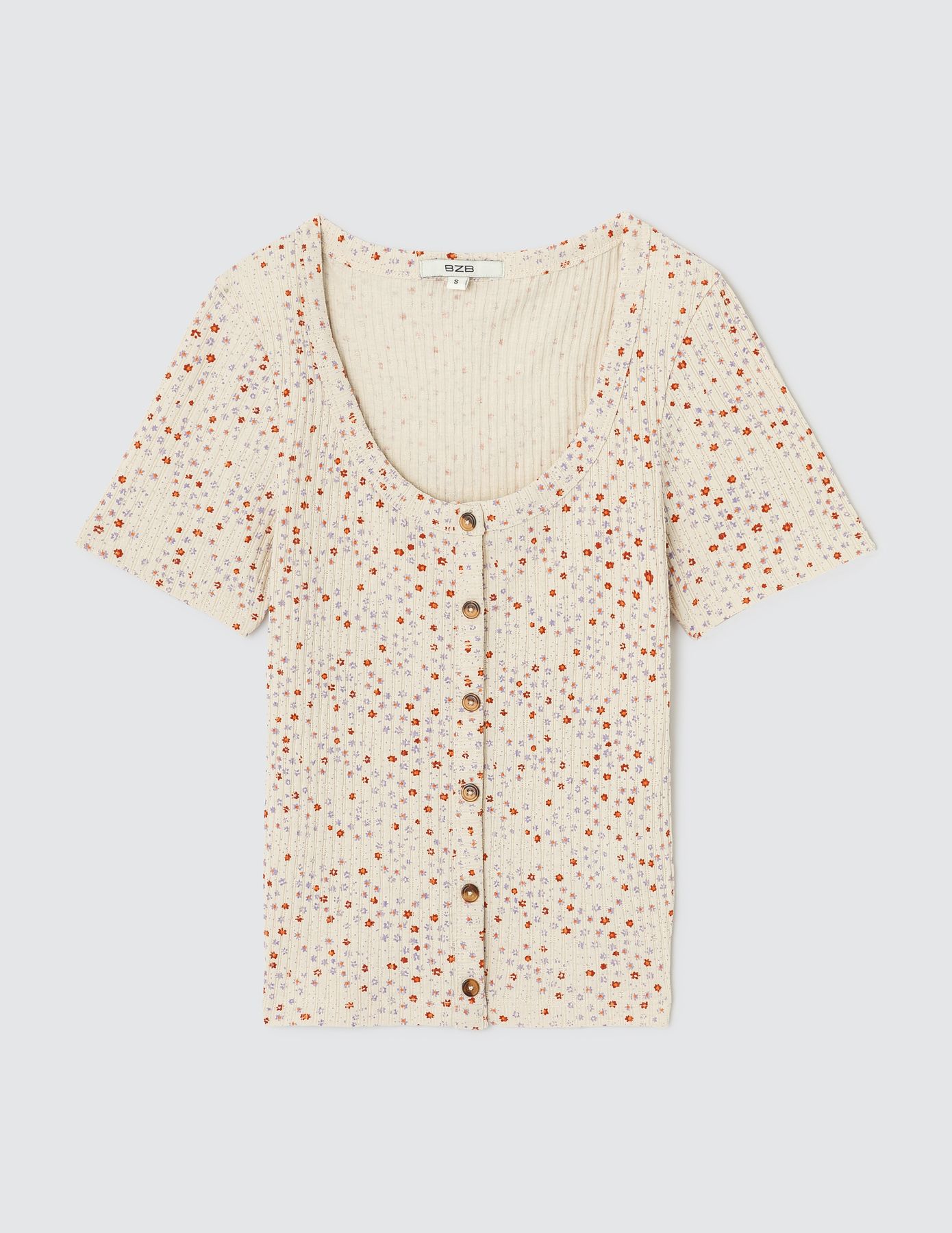 T-shirt maille côtelée