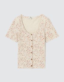 T-shirt maille côtelée