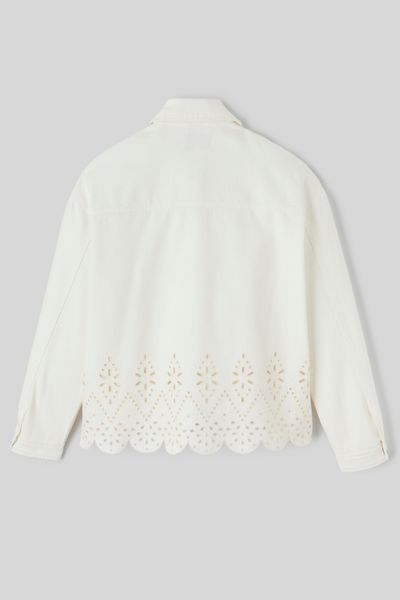 Veste twill broderie anglaise